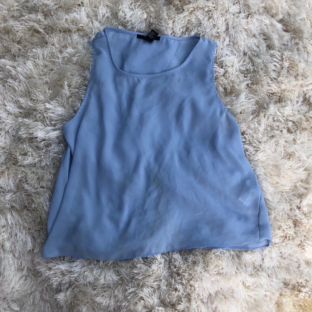 Forever 21 blue/periwinkle sheer top